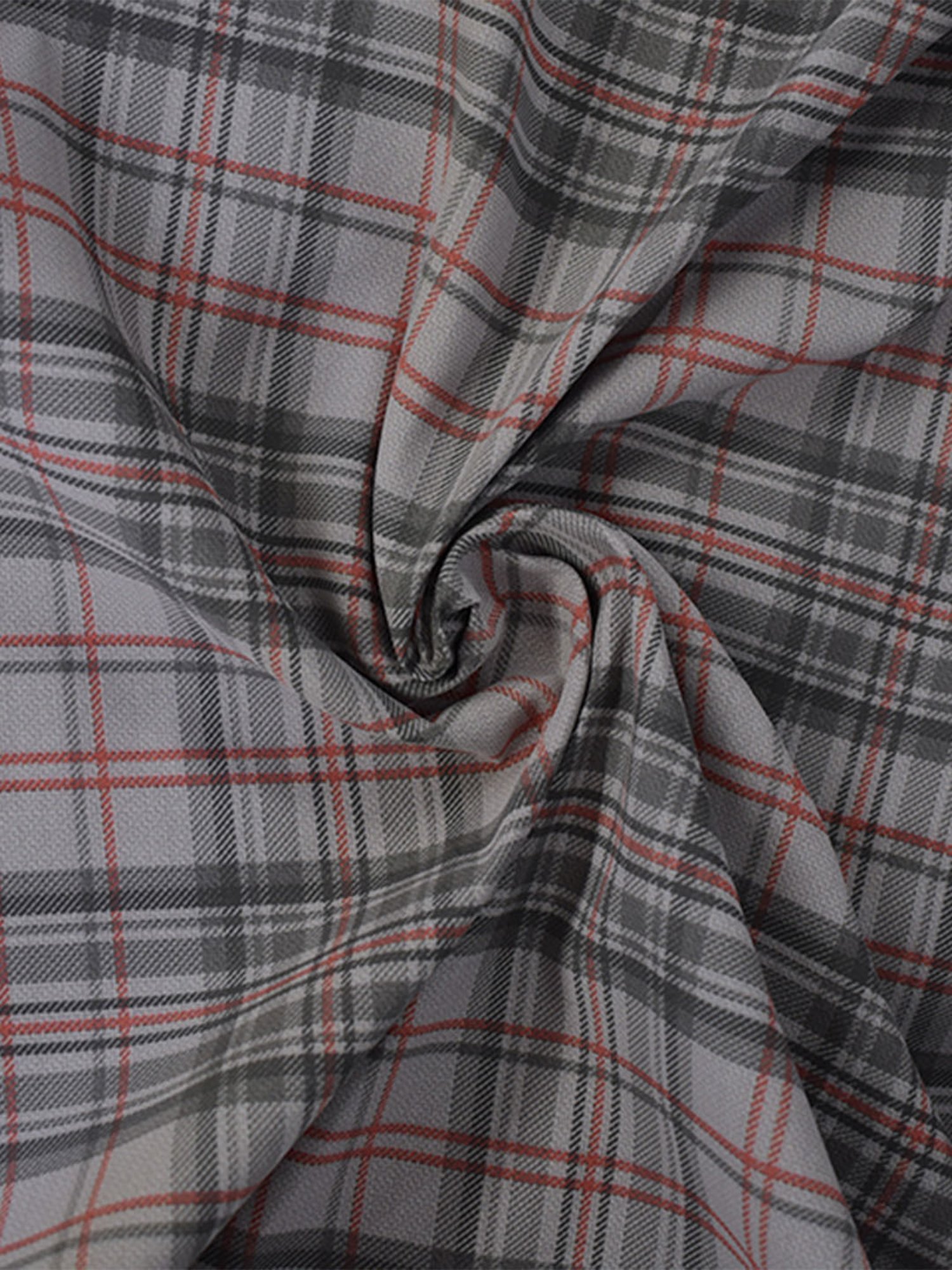 Stoa Paris Urbain Geometric Grey & Red 230 TC Microfibre King Duvet Cover with 4 Pillow Covers