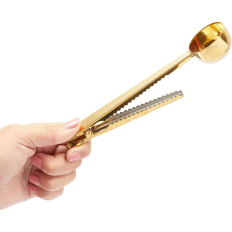 Juvale Metal Coffee Scoop (Gold, 6.7 In, 2-Pack)