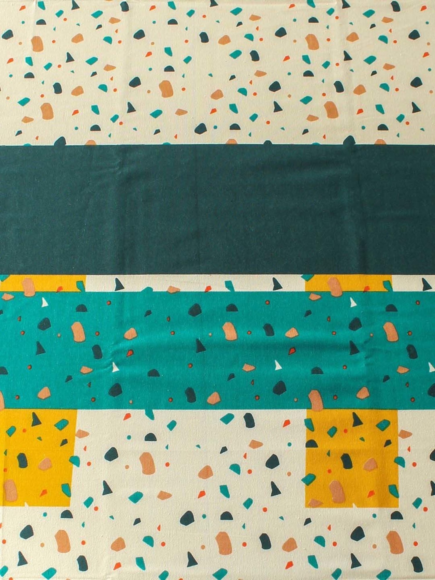 House This Multicolor Akriti 144 TC Poly Cotton Double Bed Sheet with 2 Pillow Covers