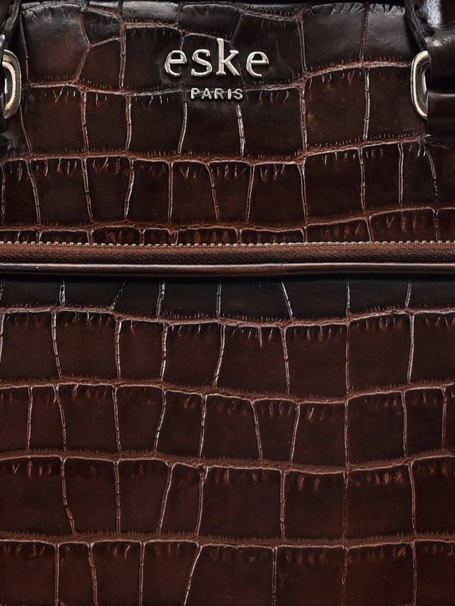 Eske Ollie Dark Brown Leather Medium Laptop Messenger Bag