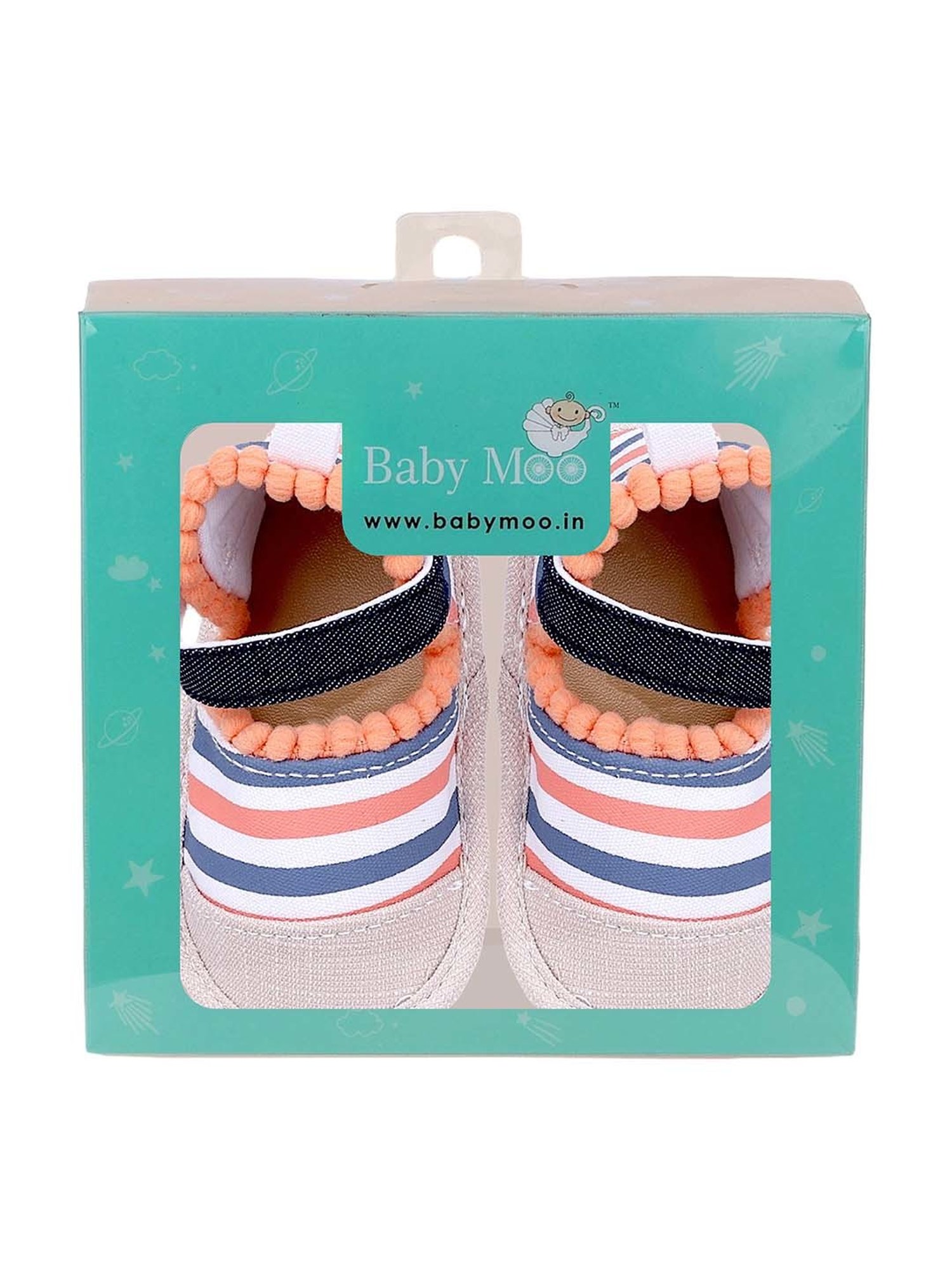 Baby Moo Kids Peach Casual Sandals