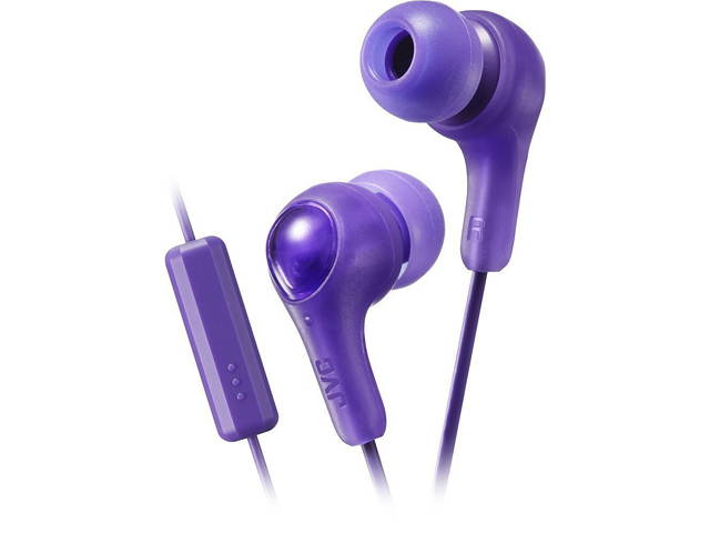 JVC HA-FX7M Gummy Plus In-Ear Headphone - Black - HAFX7MB