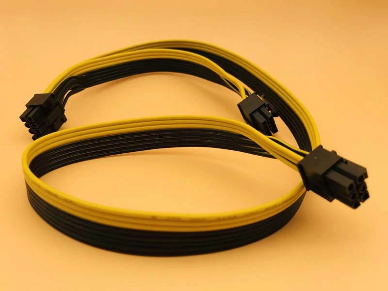 Modular PSU Power Supply Cables PCI e Molex 6pin to 2 PCI e 8 pin 6+2pin PCI Express Internal Power Splitter Ribbon Cable