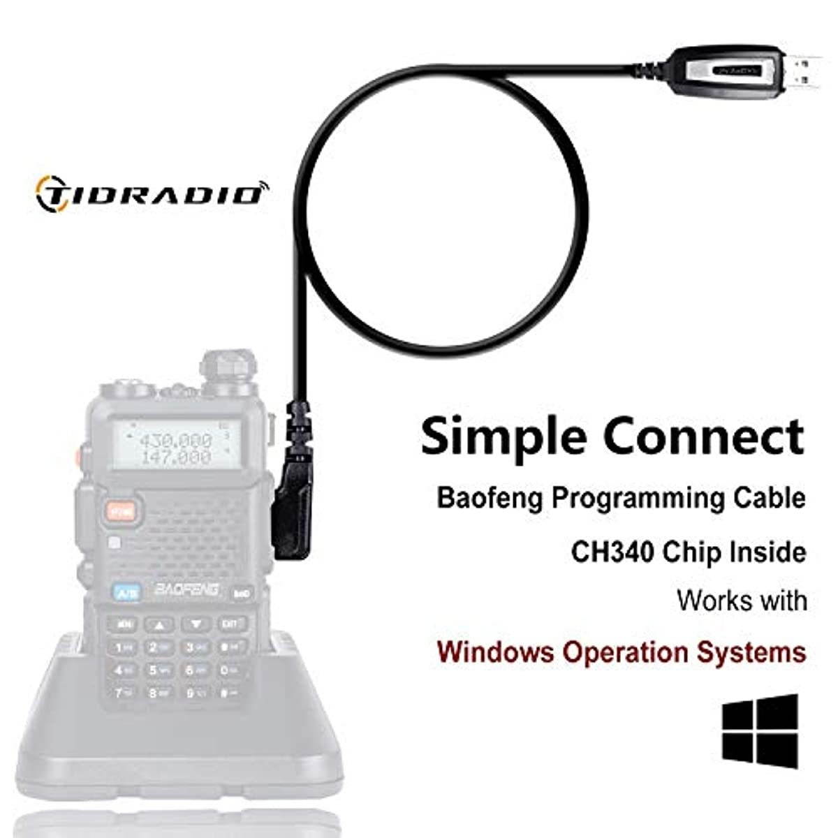 BaoFeng UV-5R Ham Radio BaoFeng Radio with Extra 1800mAh Battery and TIDRADIO 771 Antenna Two Way Radio Includes Full Kit BaoFeng Walkie Talkie