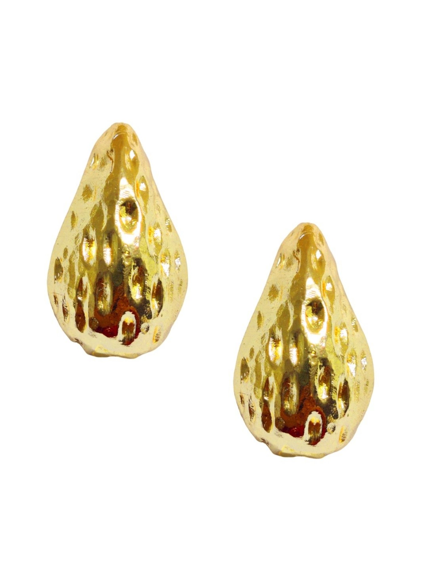 OOMPH Gold Bold Look WaterDrop Fashion Stud Earrings