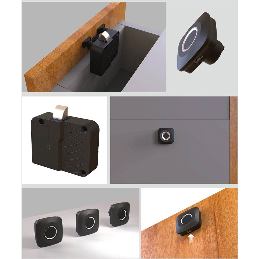 Anti Theft Intelligent Fingerprint Cabinet Lock Biometric Keyless Sensitive Mini