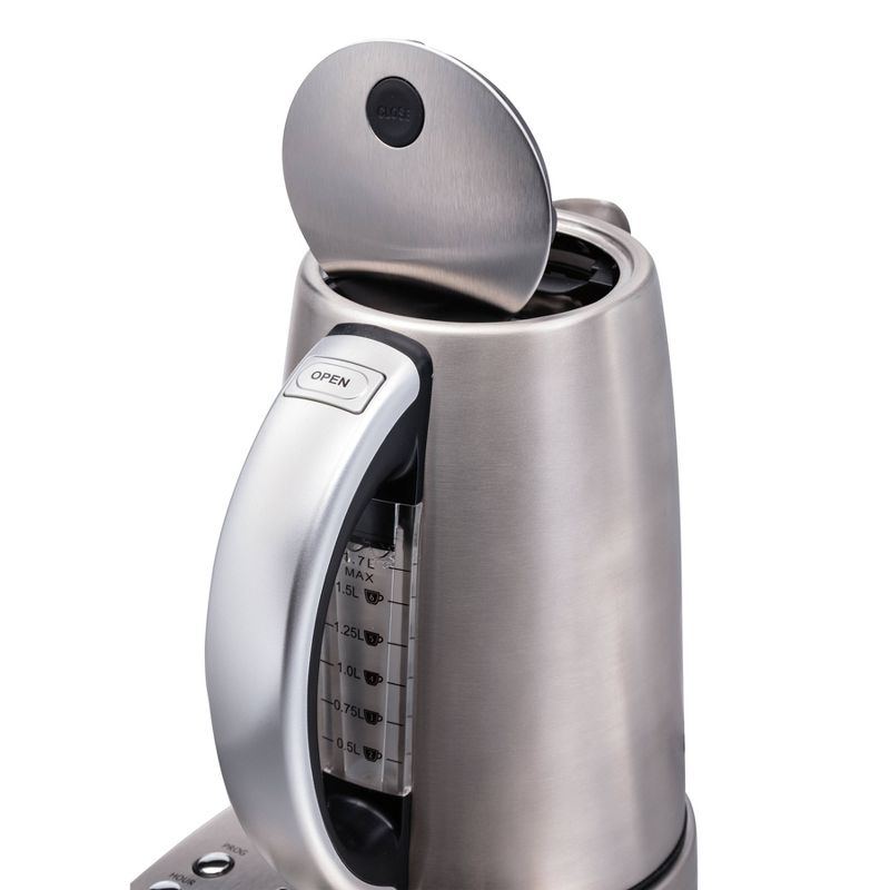 MegaChef 1.7L Electric Tea Kettle - Silver