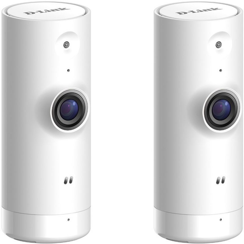 D-Link WiFi Security Camera HD, Mini Indoor, 2-Pack, Cloud Recording, Motion Detection and Night Vision, Works with ALEXA (DCS-8000LH/2PK-US)