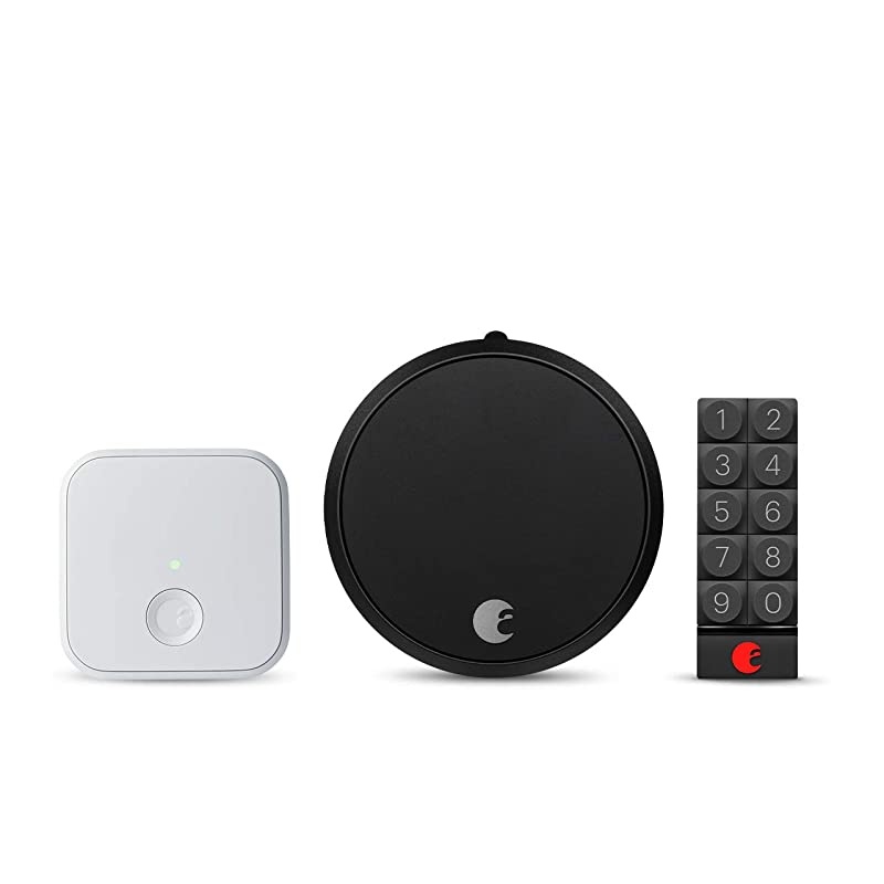 Smart Lock Pro + Connect Wi-Fi Bridge, 3rd gen - Silver, Compatible with Alexa, HomeKit & Zwave, Now With Smart Keypad for secure code entry