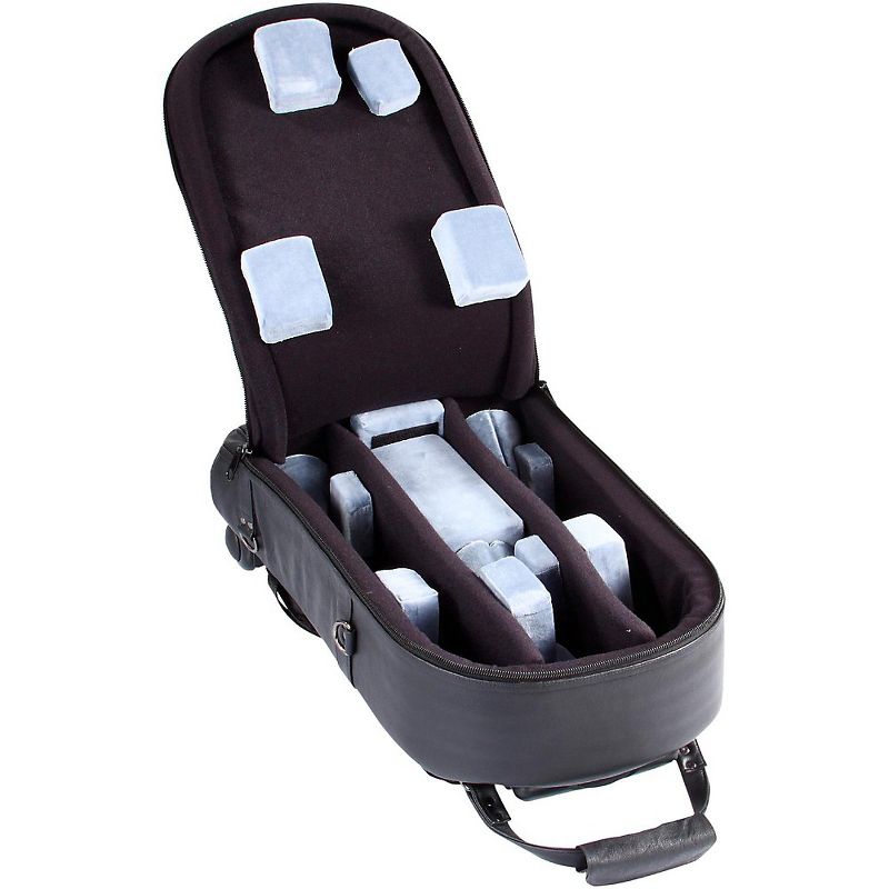 Gard Triple Trumpet Wheelie Bag 11-WBFLK Black Ultra Leather
