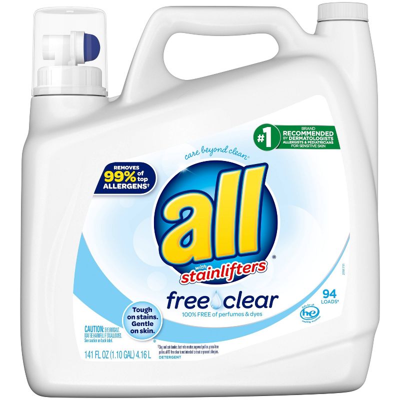 All Free Clear Liquid Laundry Detergent 94 Loads - 141 fl oz