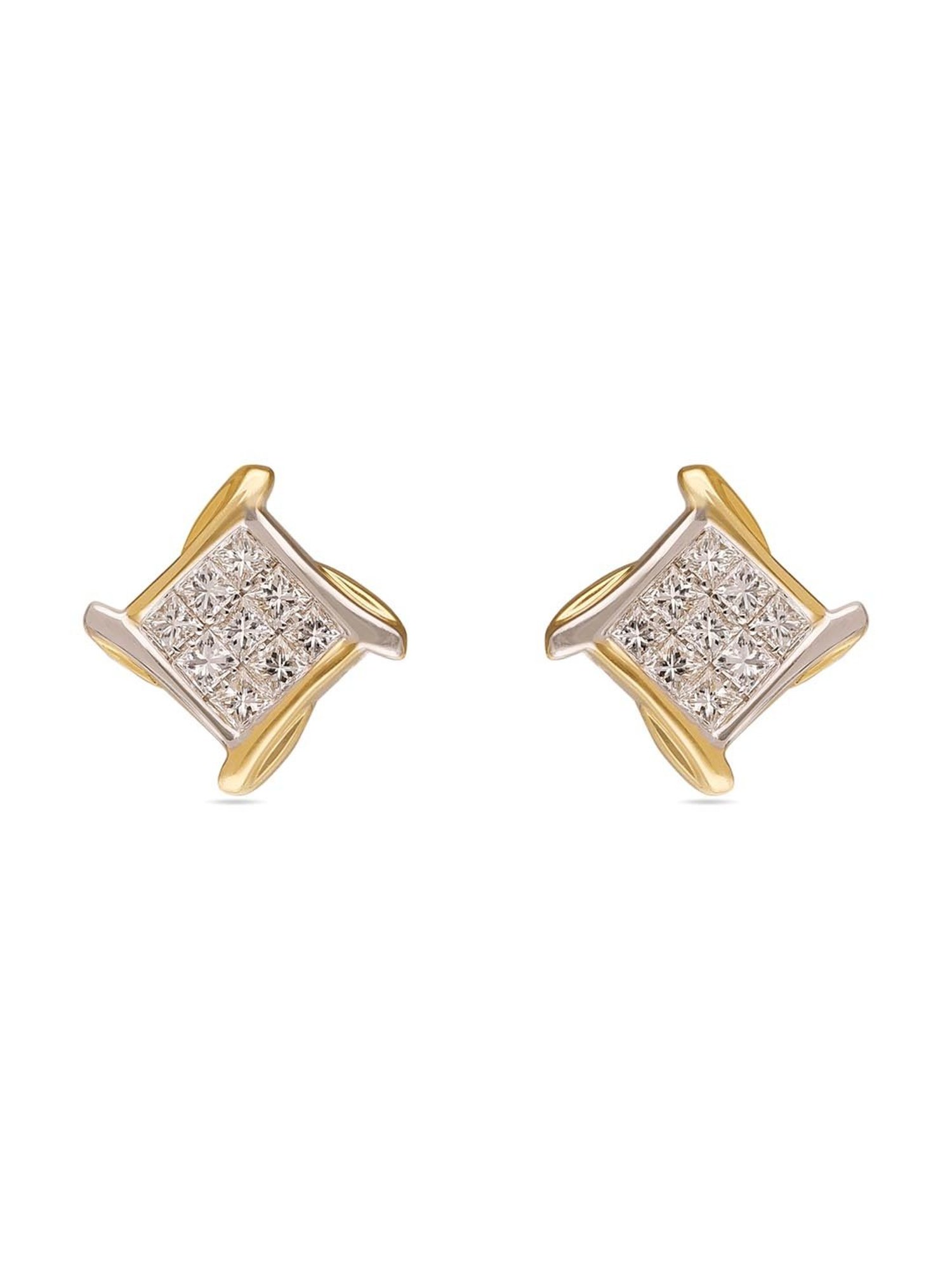 CKC 18k Gold & Diamond Earrings for Women