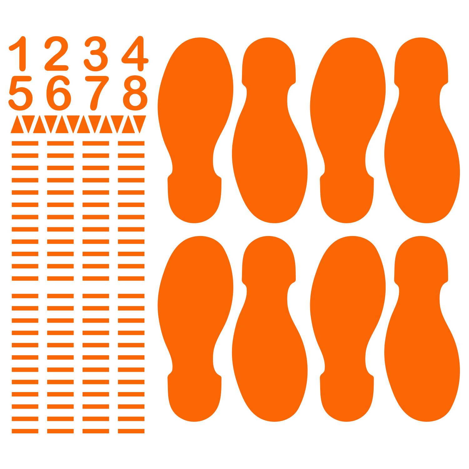 LiteMark Blue Removable Dance Floor Diagram Decal - 8 Step Kit