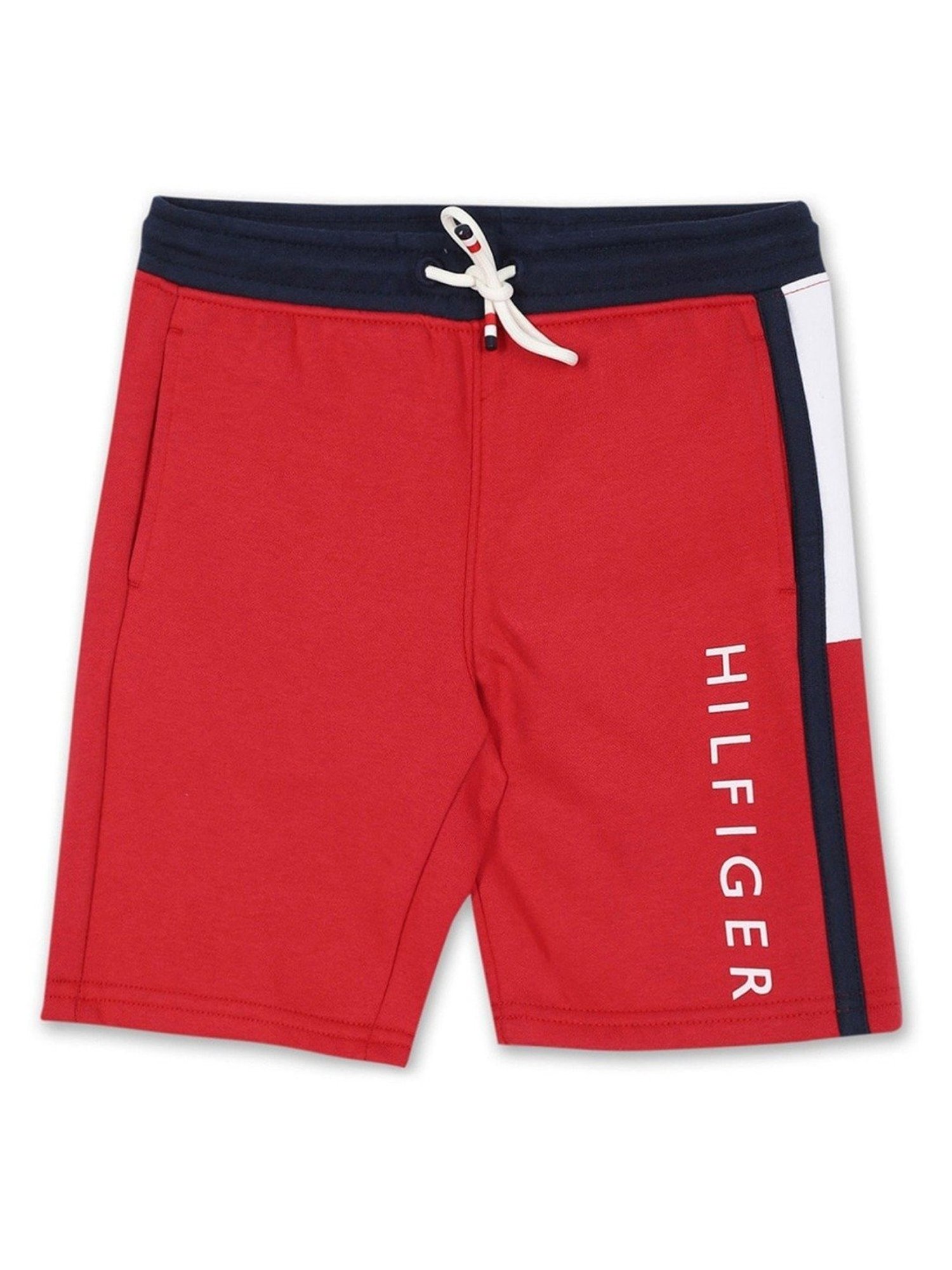 Tommy Hilfiger Kids Apple Red Printed Regular Fit Shorts