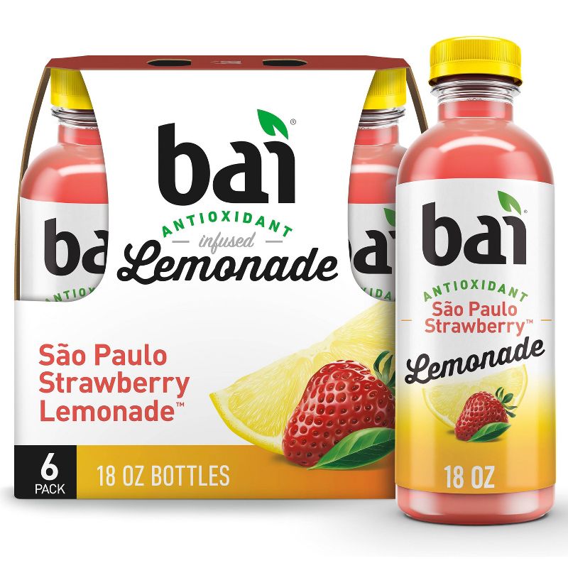 Bai Strawberry Lemonade Flavored Water - 6pk/18 fl oz Bottles