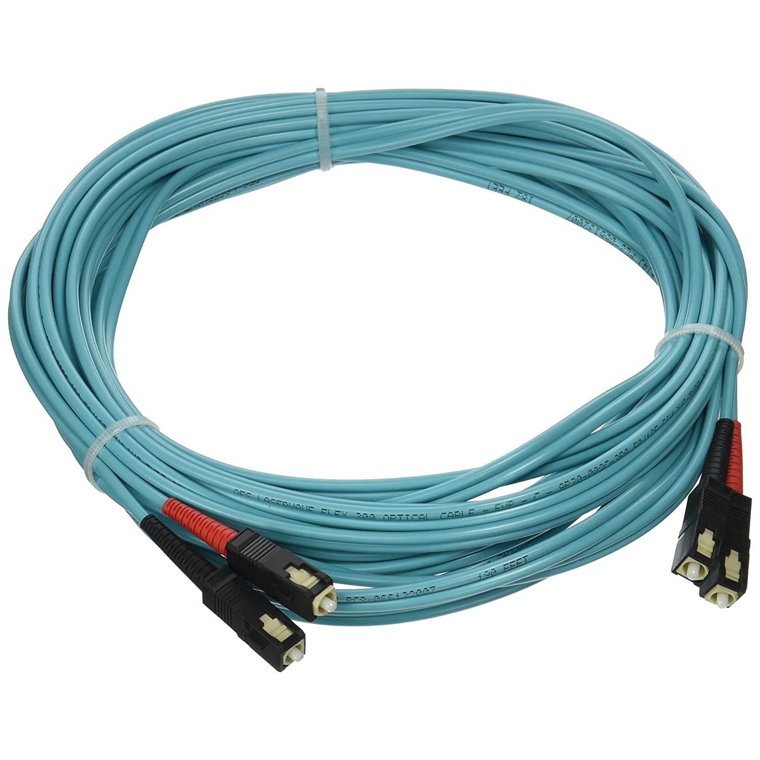C2G/Cables to Go 21665 10 GB SC/SC Duplex 50/125 Multimode Fiber Patch Cable (6 Meters, Aqua)