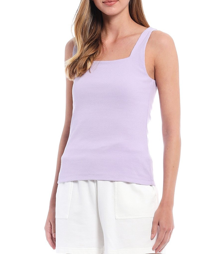 A Loves A Knit Square Neck Ribbed Sleeveless Tank