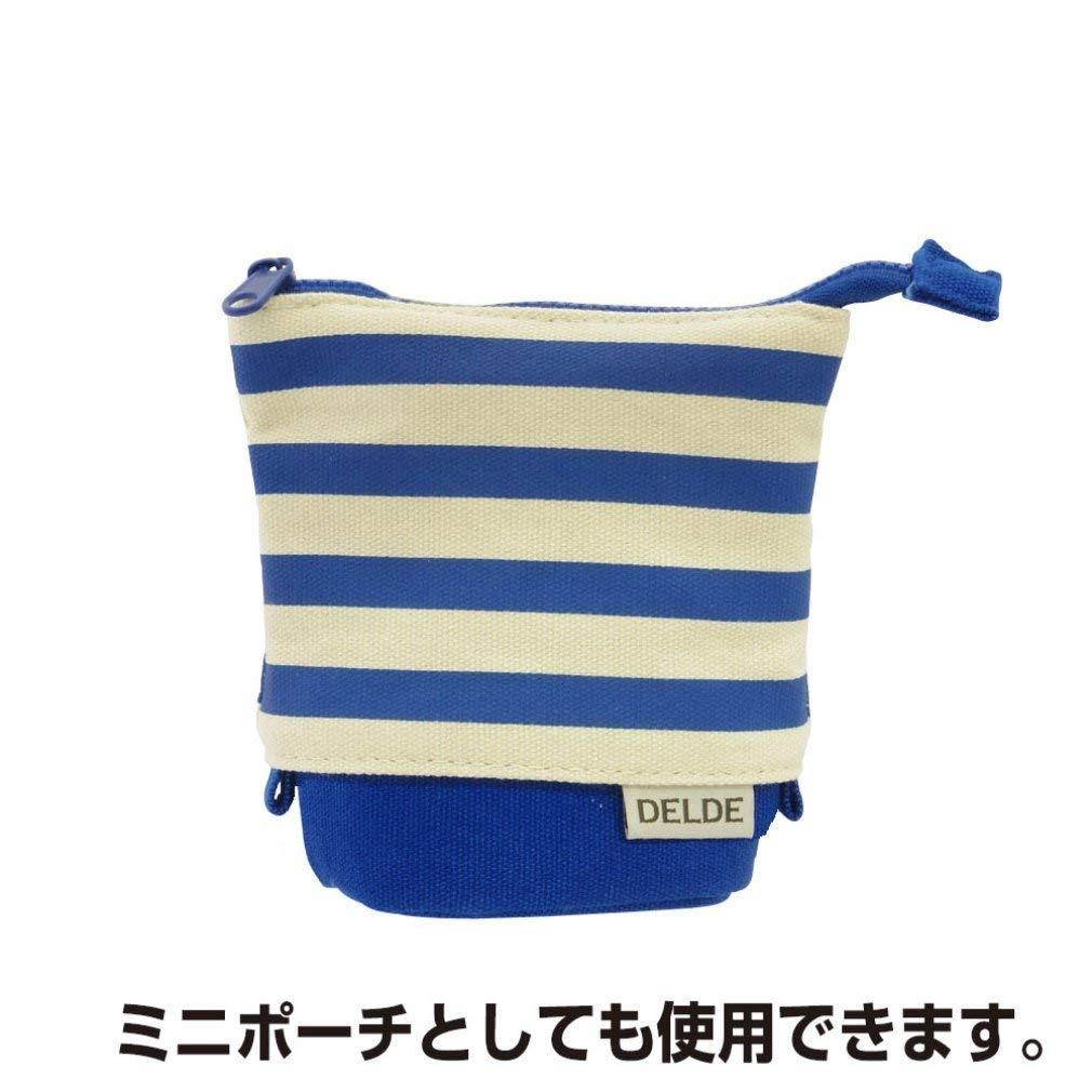 DELDE Pen Case, Pop Blue Stripe