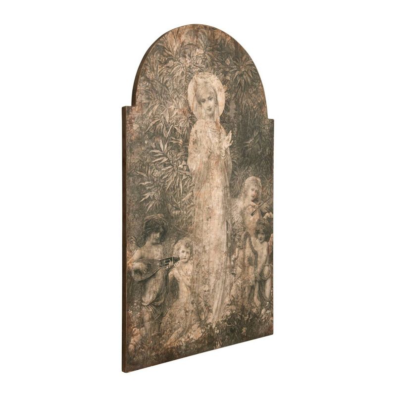 Vintage Image Lady in the Garden Wood Wall Décor - 3R Studios