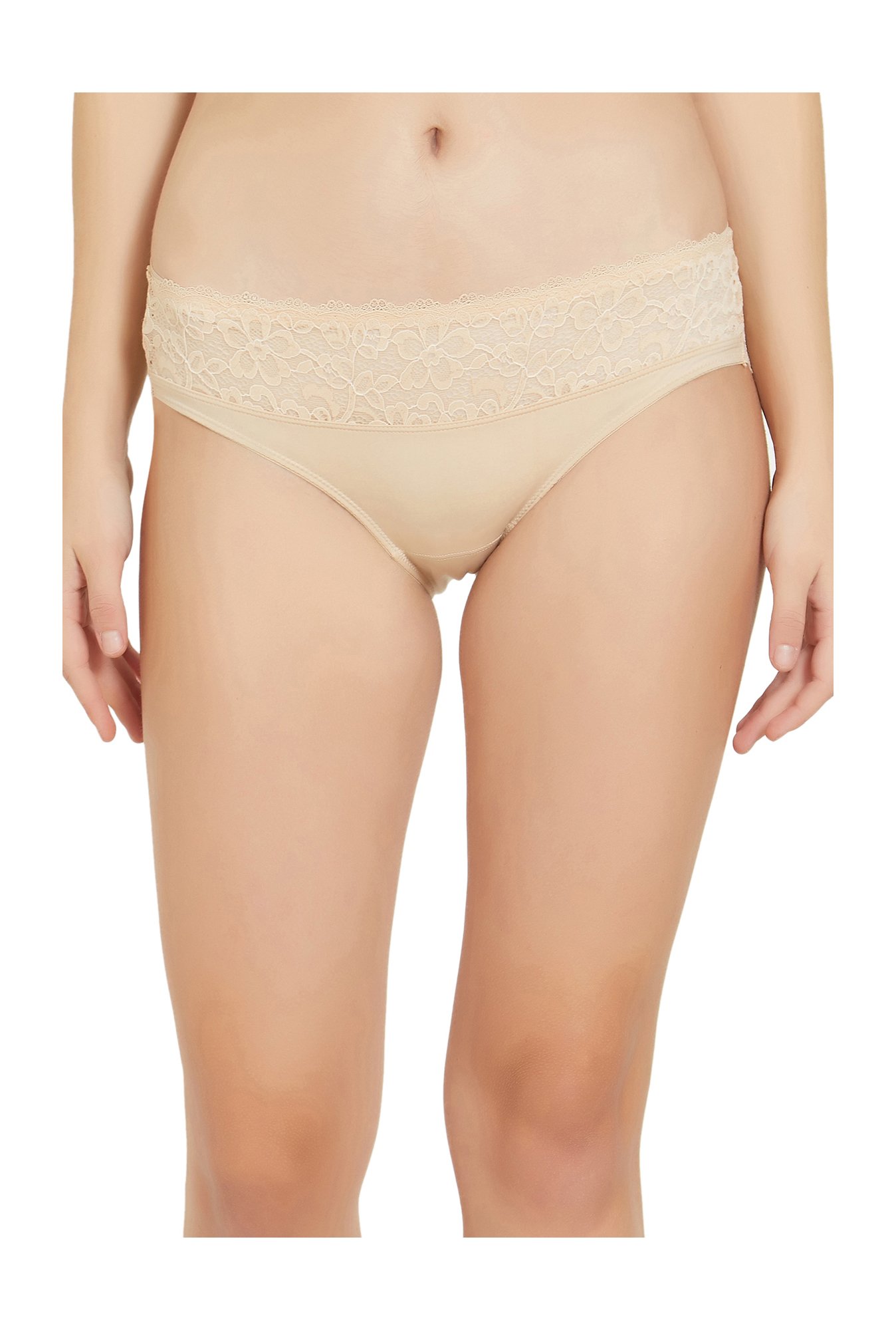 Soie Beige Lace Bikini Panty