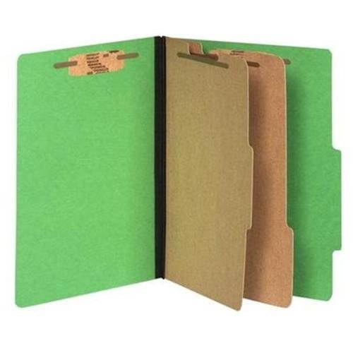 Acco 15665  ColorLife Presstex Classification Folder Letter - 8.50" W x 11" L - 3" Expansion - Presstex, Acrylic - 2 Dividers - Green - 10 / Box