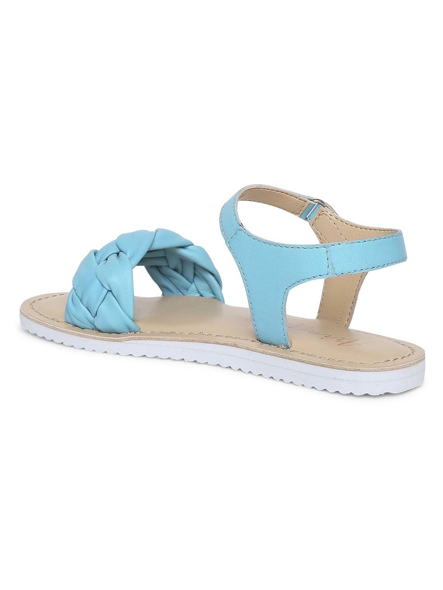 Aria Nica Kids ALICE Turquoise Blue & Beige Ankle Strap Sandals