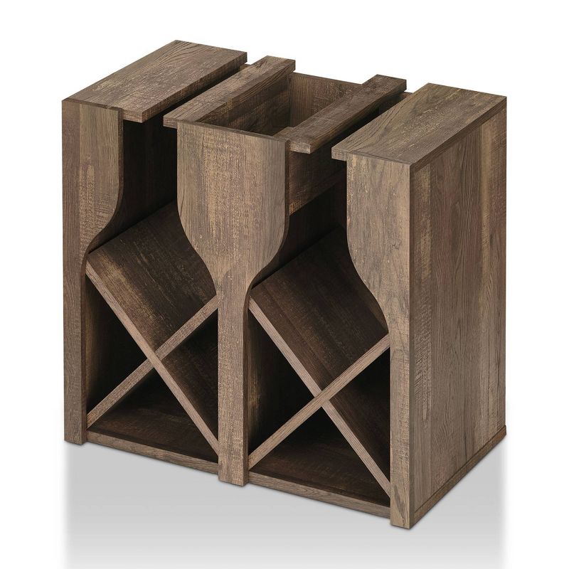 Ralswel Wall Mount Wine Rack Reclaimed Oak - miBasics