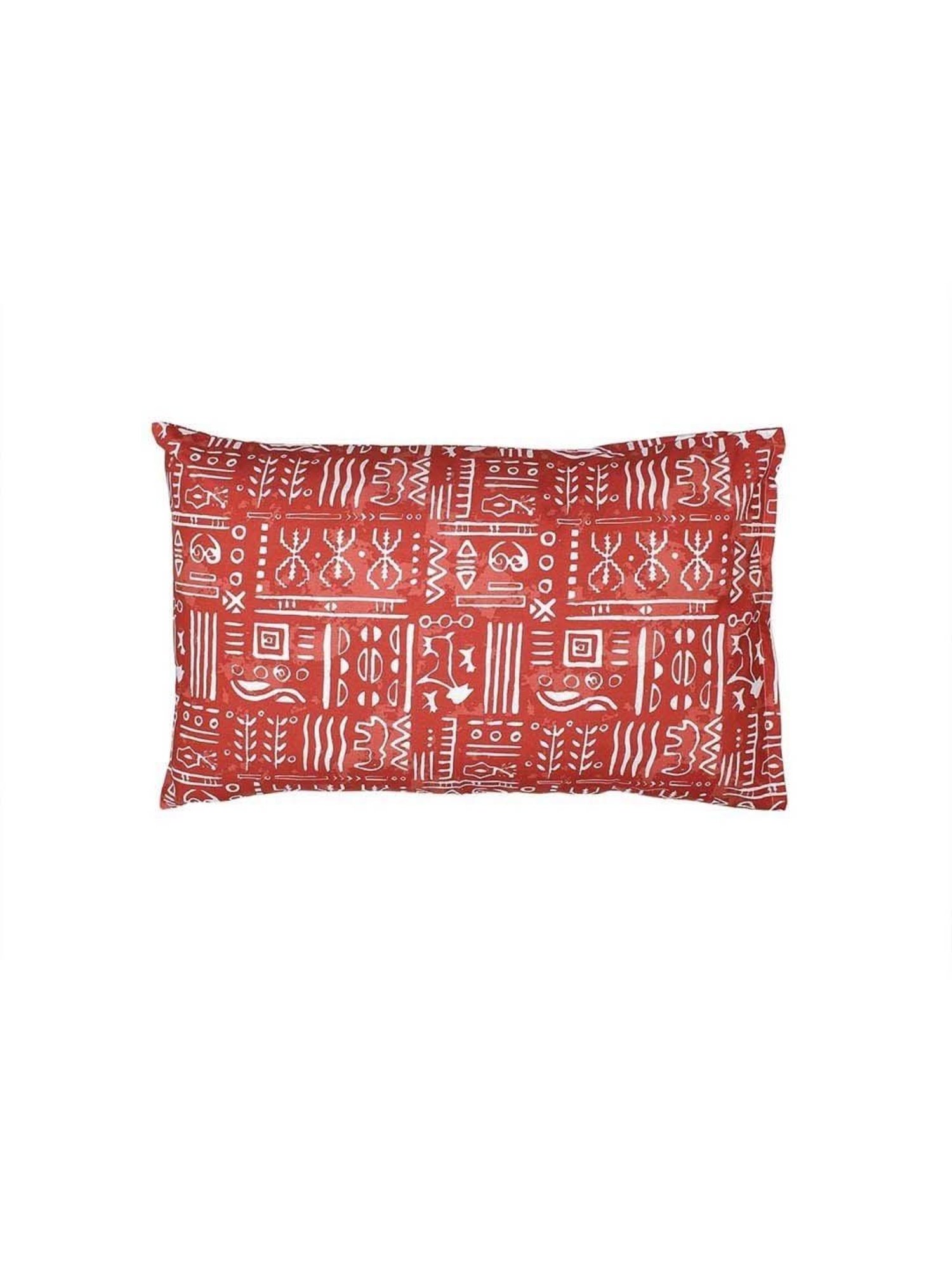 House This Gamathi Rust Cotton 144 TC Pillows - Set of 2