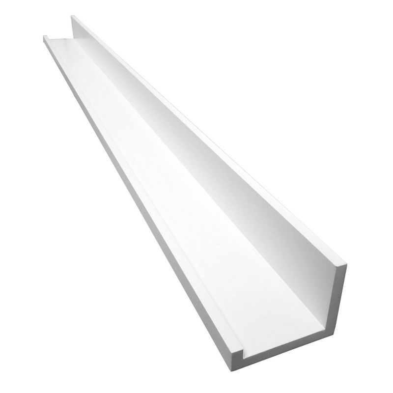 72" x 4.5" Picture Ledge Shelf White - InPlace