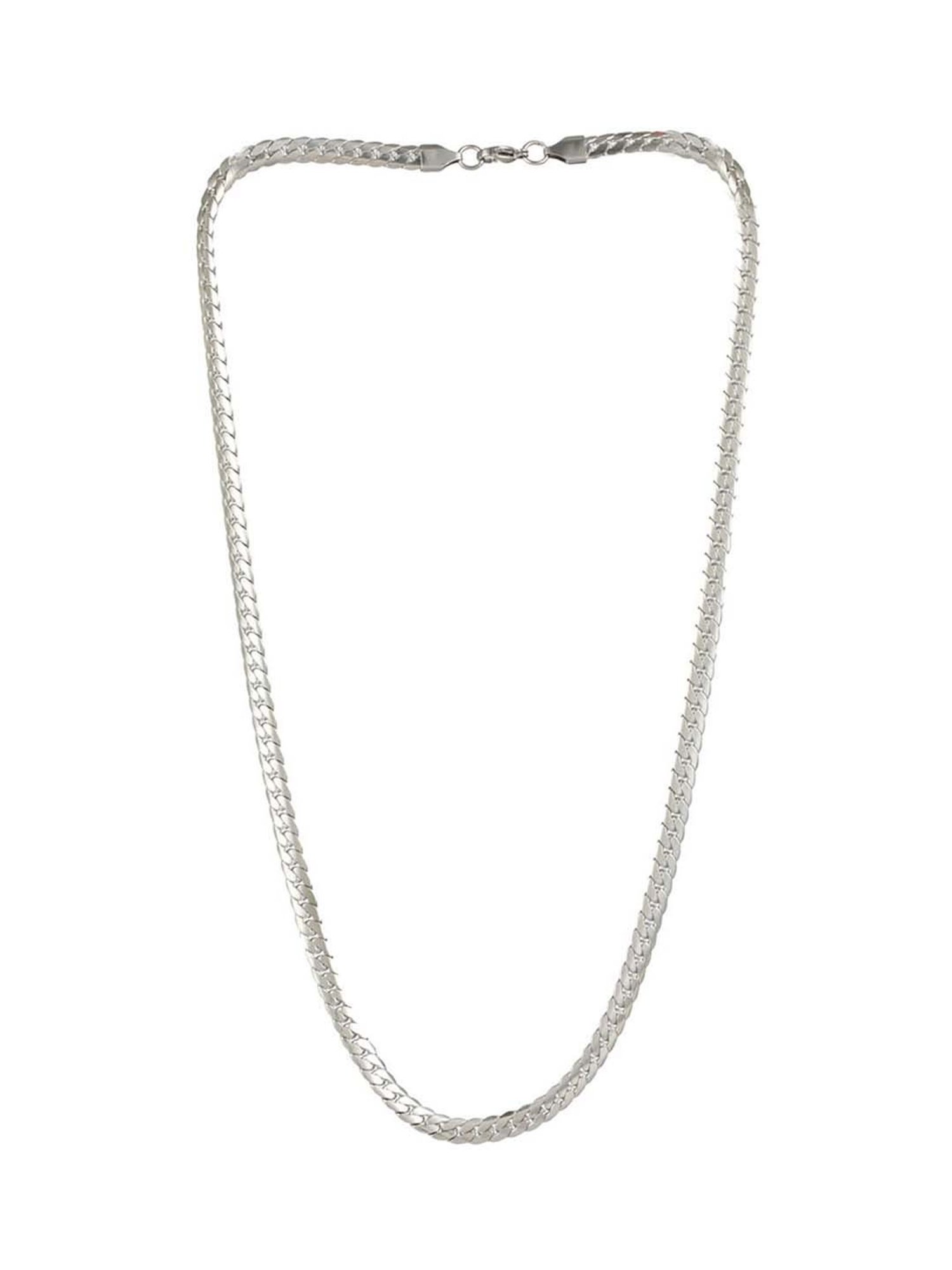 Bold by Priyaasi Classic Silver-Plated Link Chain for Men