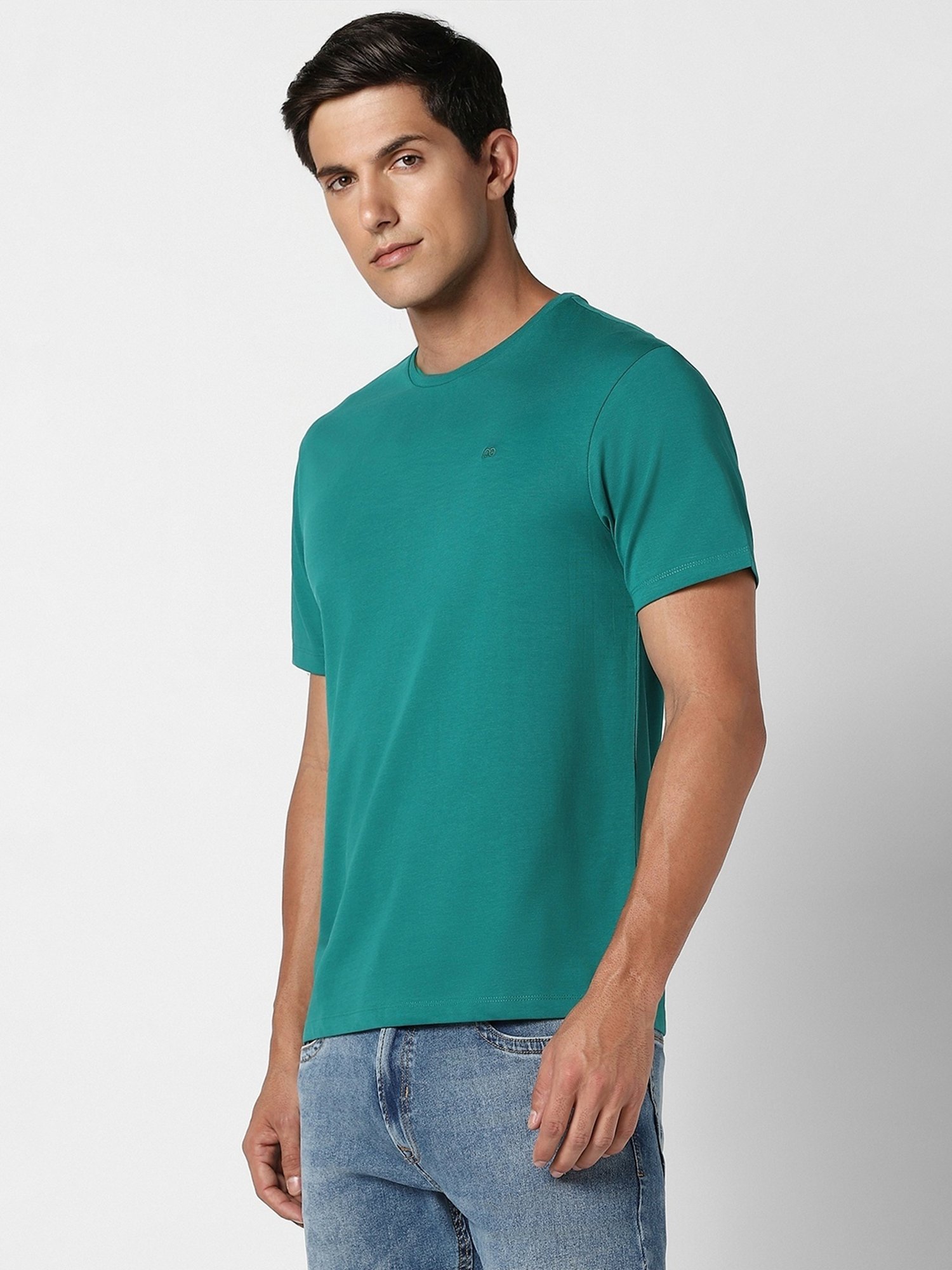 Peter England Green Regular Fit T-Shirt