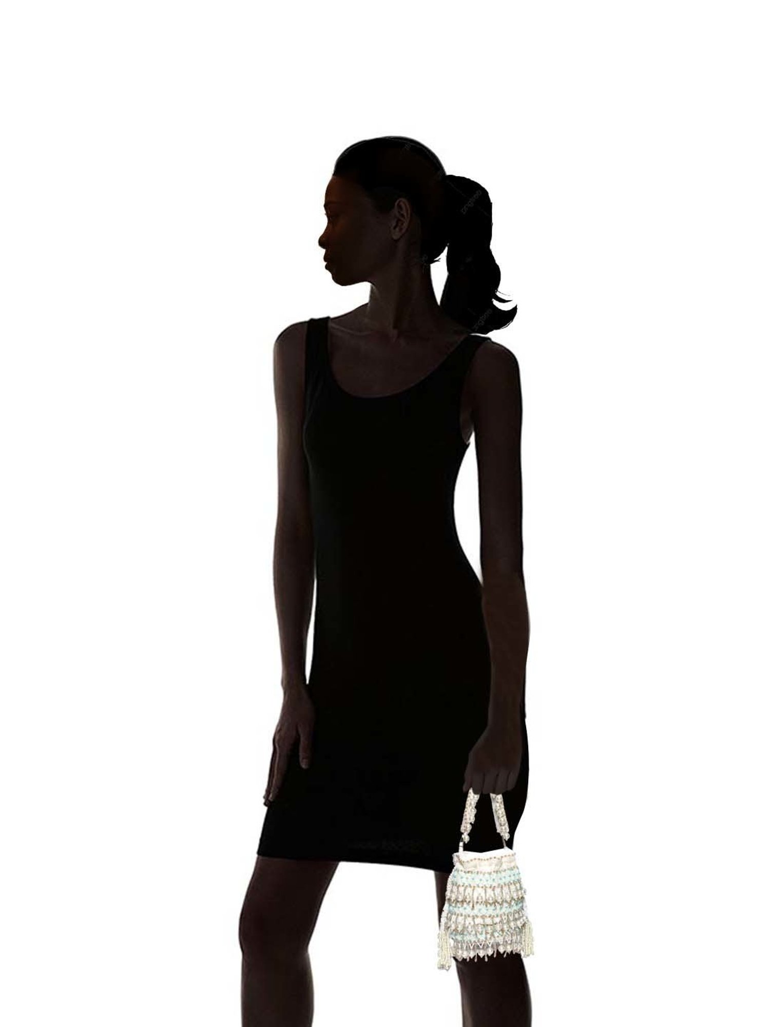 NR by Nidhi Rathi White Fabric Potli