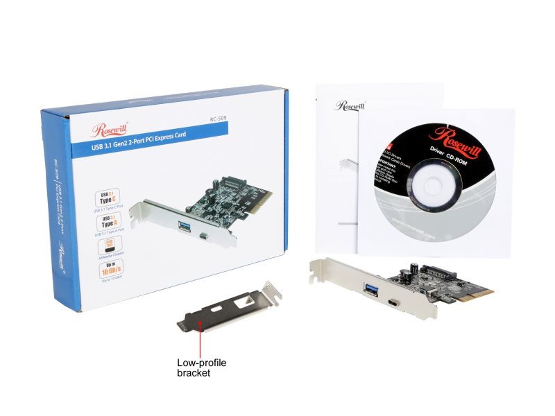 Add on Cards USB 3.1 Dual 10Gbps 2x Type-C Ports PCI Express Controller Riser Card Expansion Adapter for Mac Pro Windows Miner