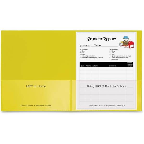 C-Line Classroom Connector Folders 9"x11-3/4" 25/BX Yellow 32006