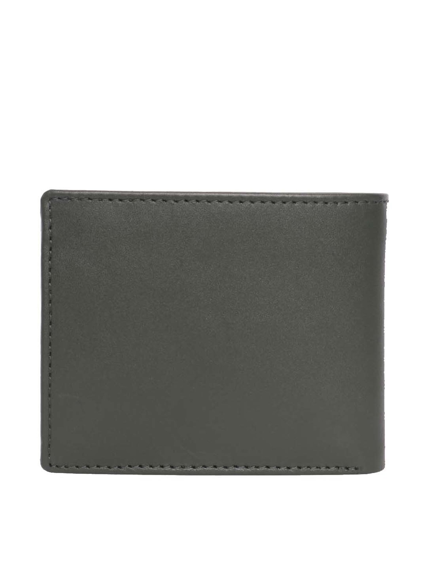 BELWABA Olive Casual Leather Bi-Fold Wallet for Men