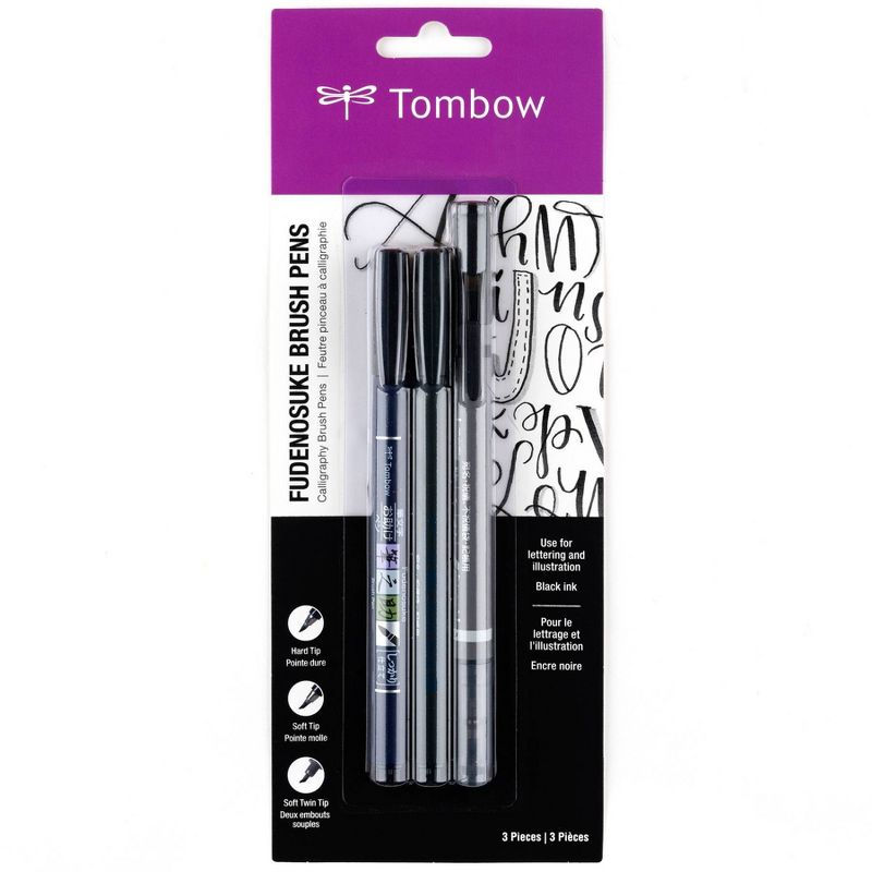 3ct Pen Set Fudenosuke - Tombow
