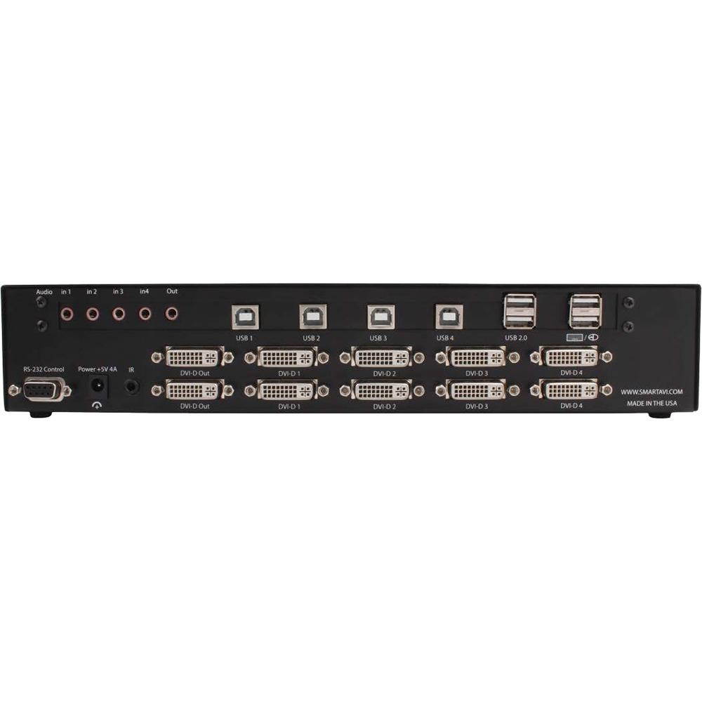 Smartavi DVN-4Duo-DLS 4-Port Dual-Head/Dual-Link DVI-D KVM Switcher