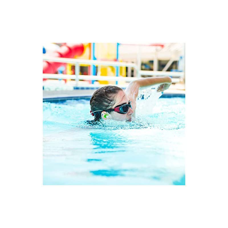 Color Waterproof Headphones and 8 GB SYRYN Waterproof MP3 Player with Shuffle Feature