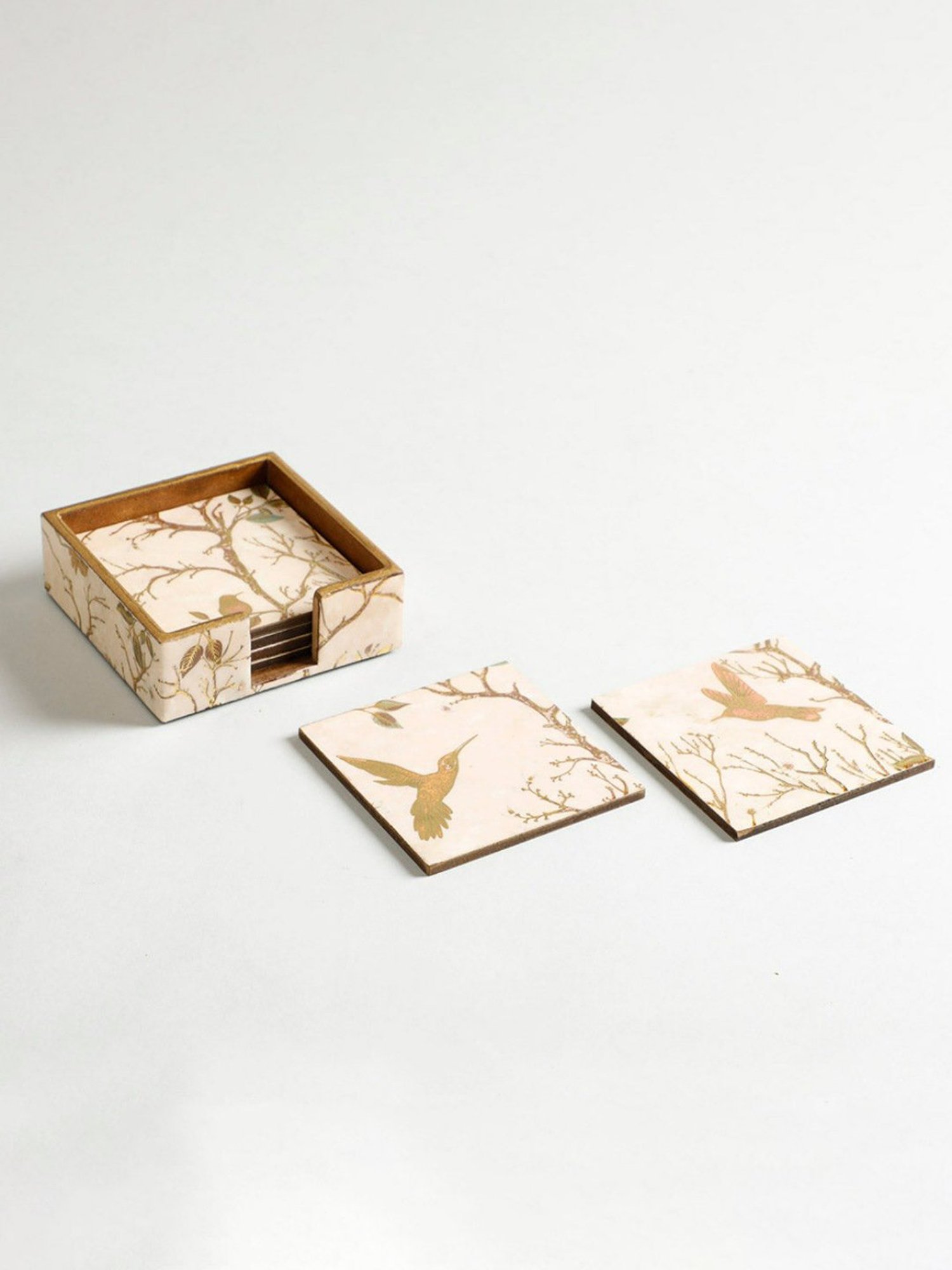 Home4U Keen Printed Multicolor MDF Coaster (6 Pcs)