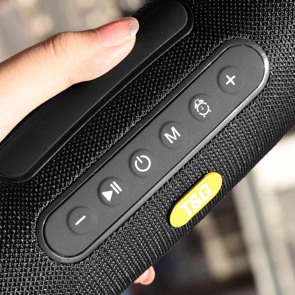 Take & Go Portable Wireless Speaker w/ LED Clock & FM Tuner (AUX, TF Card & USB Input)