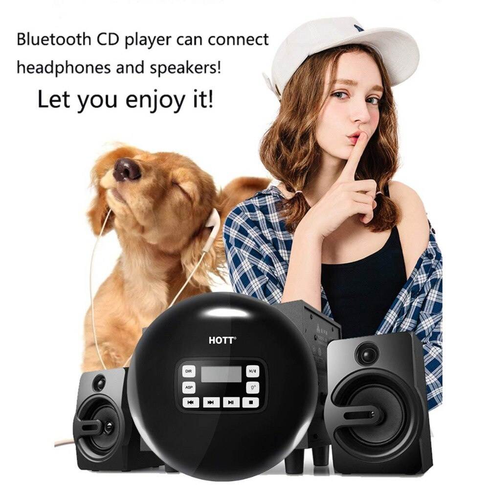 Bluetooth  CD Player, Small Walkman CD Player with LED Display, Anti-Skip/Shockproof, Personal Compact Disc Music Player
