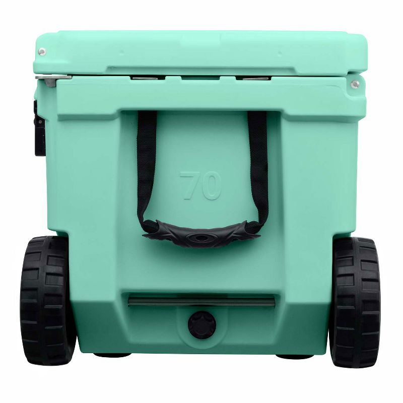 Driftsun DS-ICE-70SF Heavy Duty 70 Quart Rotomolded Thermoplastic UV Resistant Portable Insulated Hardside Ice Chest Beverage Cooler, Sea Foam