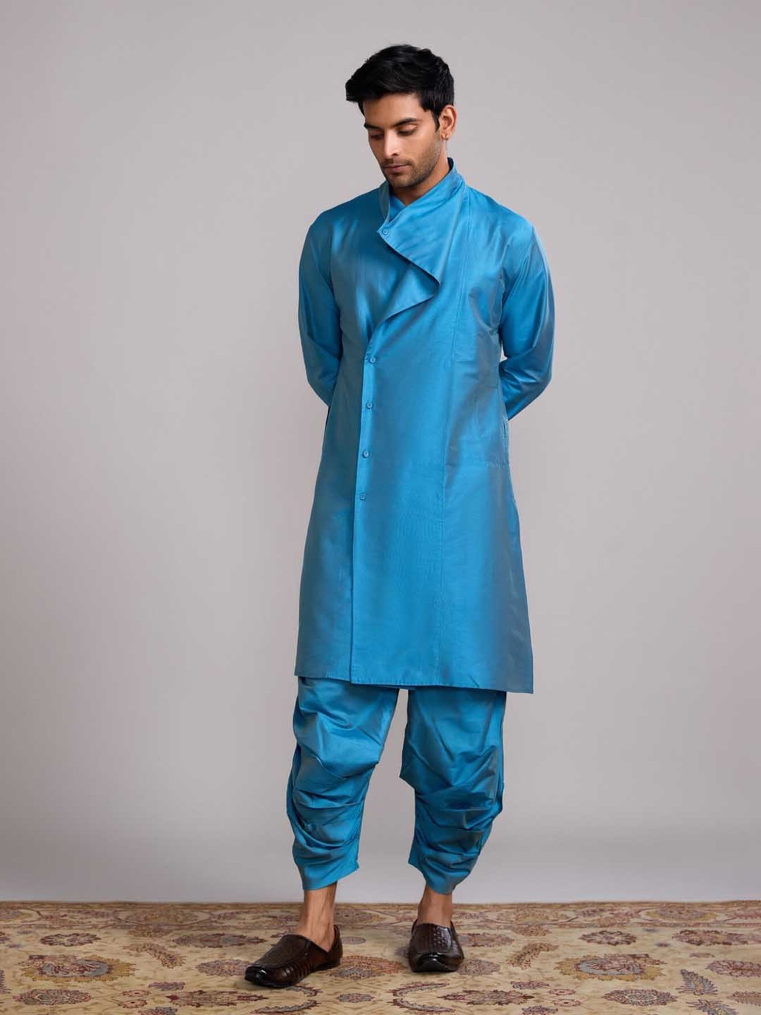 Abhishti Blue Straight Fit Kurta & Salwar Set