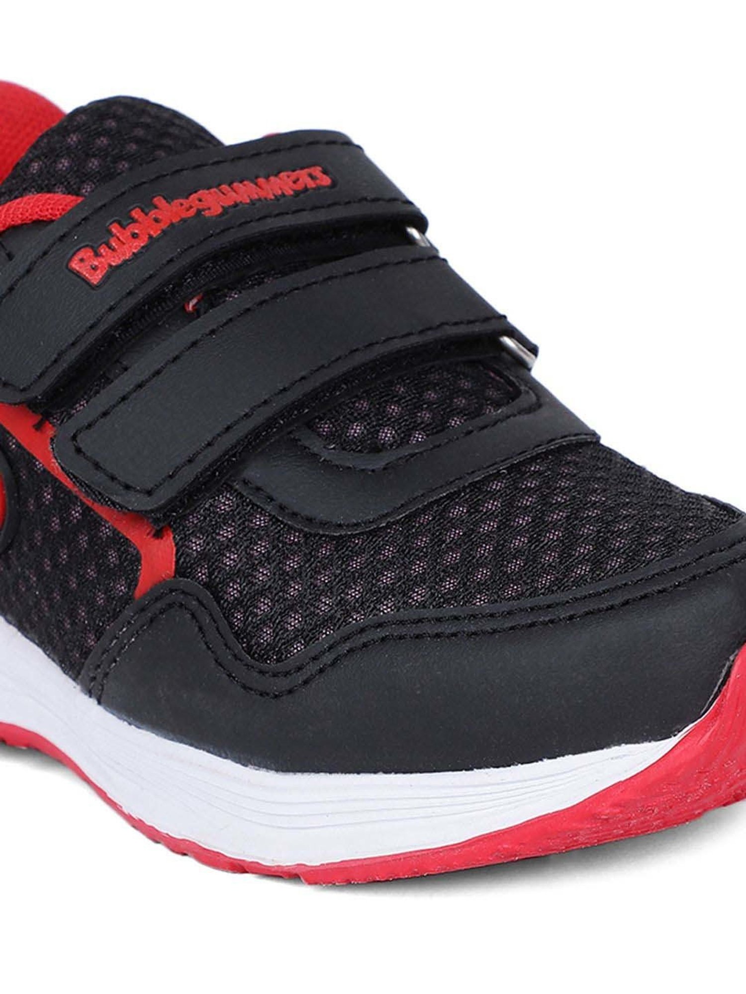 Bubblegummers by Bata Kids Black & Red Velcro Shoes