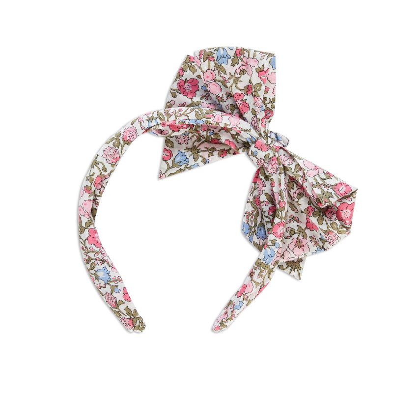 scunci Kids Bow Floral Headband - Pink Floral