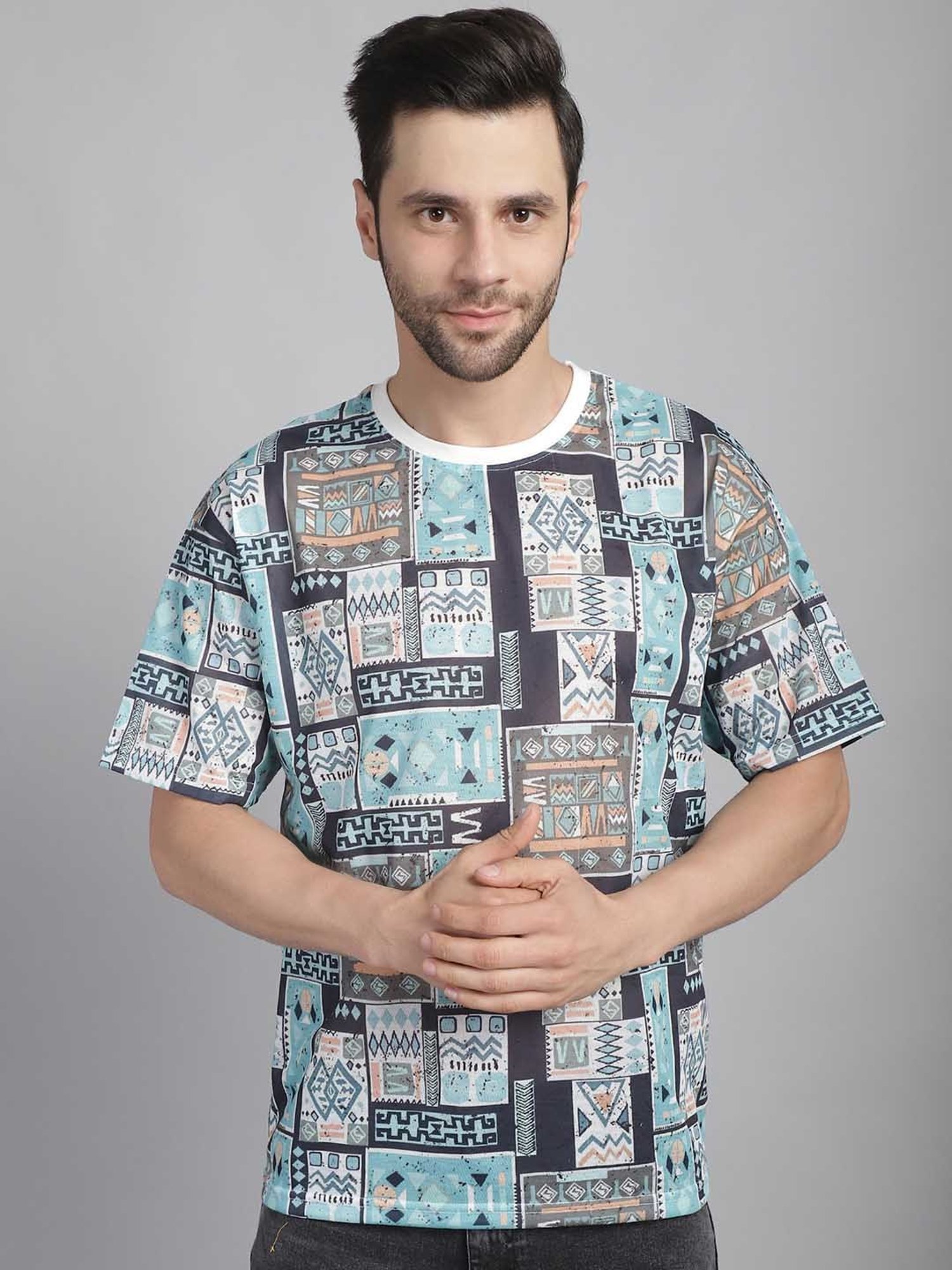 Vimal Jonney Multicolor Regular Fit Printed Crew T-Shirt - Pack of 3