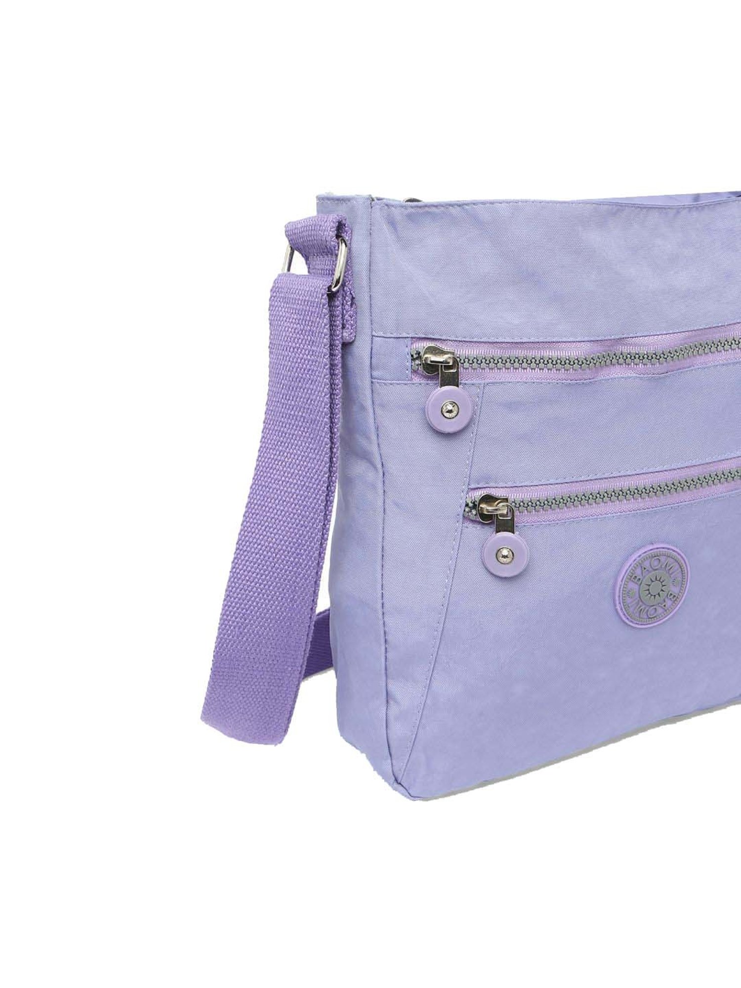 Baomi Purple Solid Medium Cross Body Bag