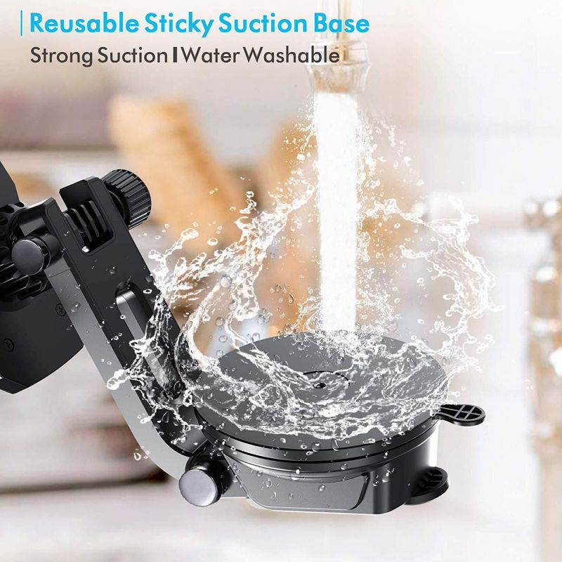 IPOW Car Phone Mount Holder Hands Free Car Phone Holder Dashboard Gravity Cell Phone Holder Mount with Auto Retractable Clamp Maximum Angle Adjustment for iPhone XR/XS Max/X/8/7 Galaxy S10/S9/Note 9