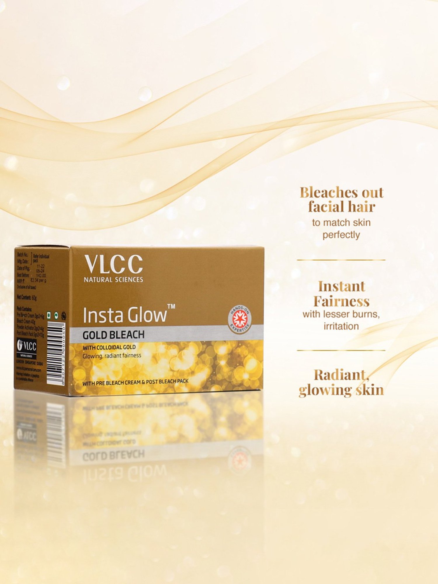 VLCC Insta Glow Gold Bleach & Insta Glow Diamond Bleach Combo