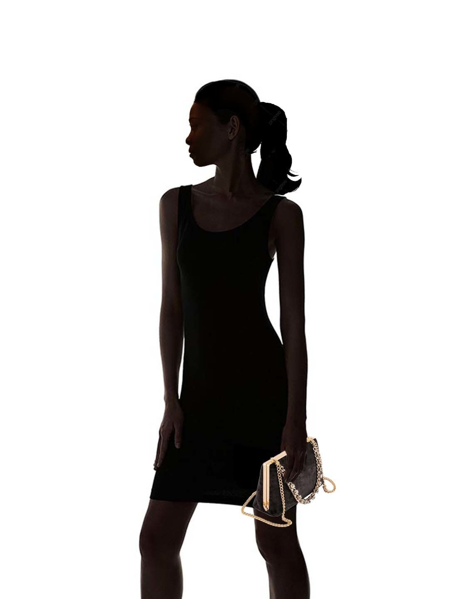 CARPISA Black Velvet Clutch